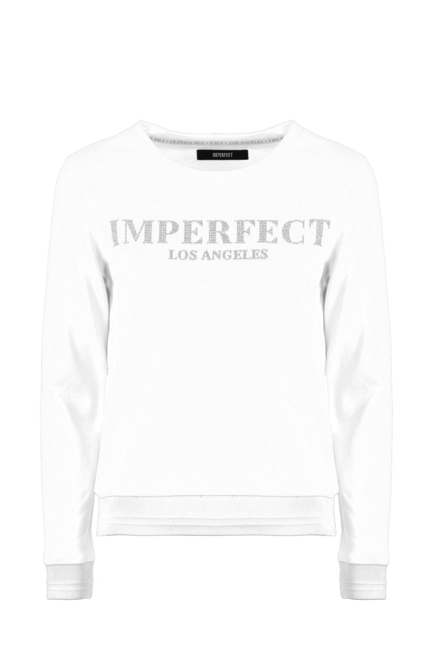 Chic Cotton Blend Sweatshirt with Brass Accent