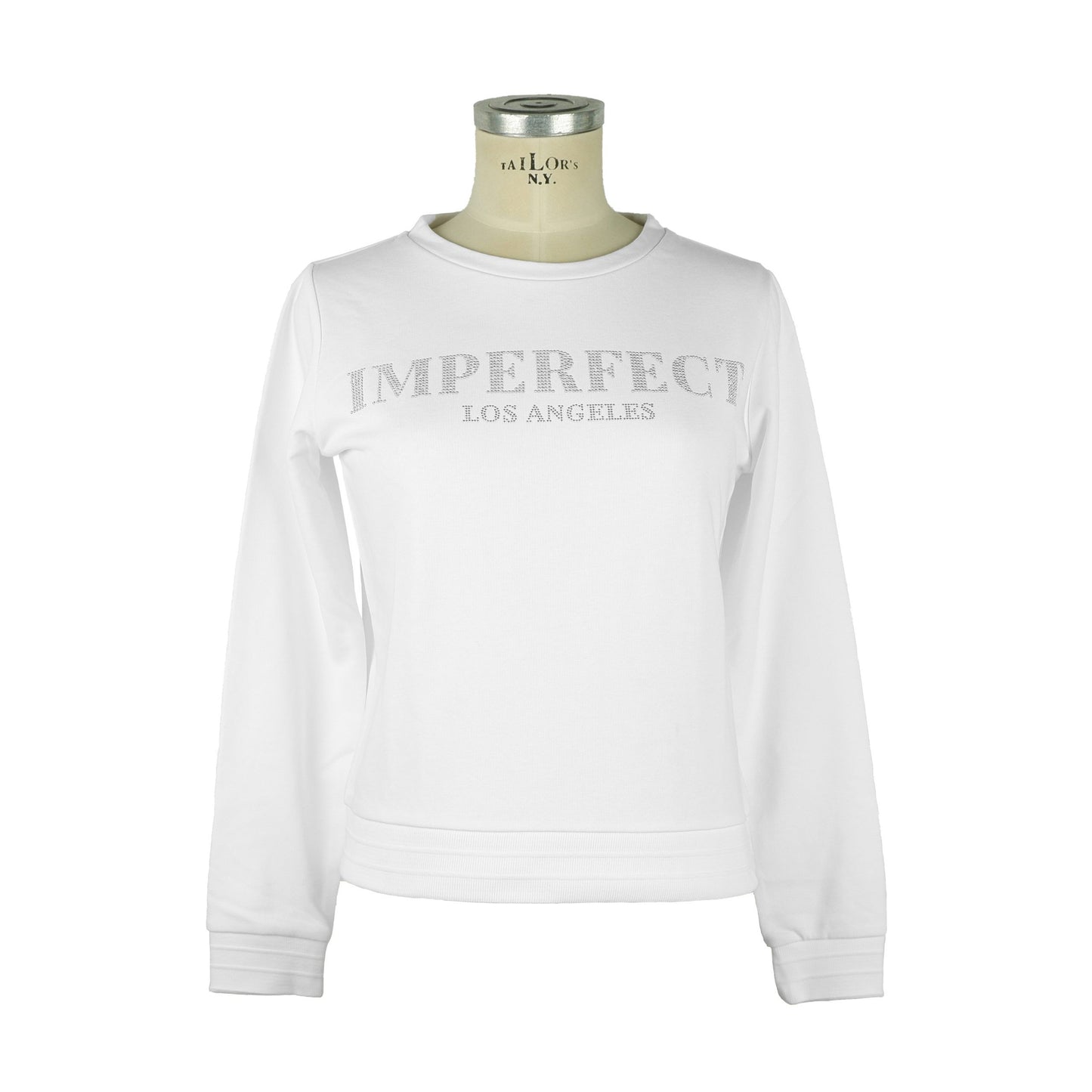 Chic Cotton Blend Sweatshirt with Brass Accent