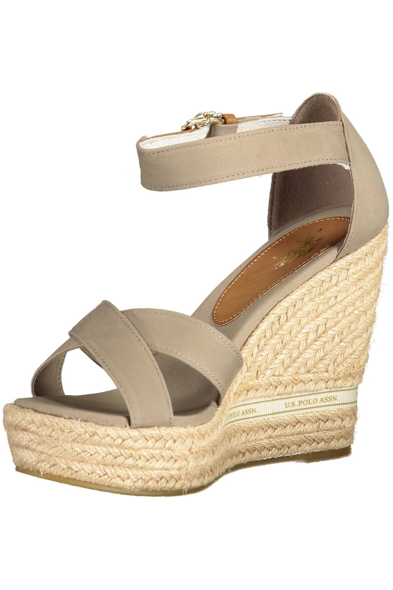 Beige Cotton Sandal