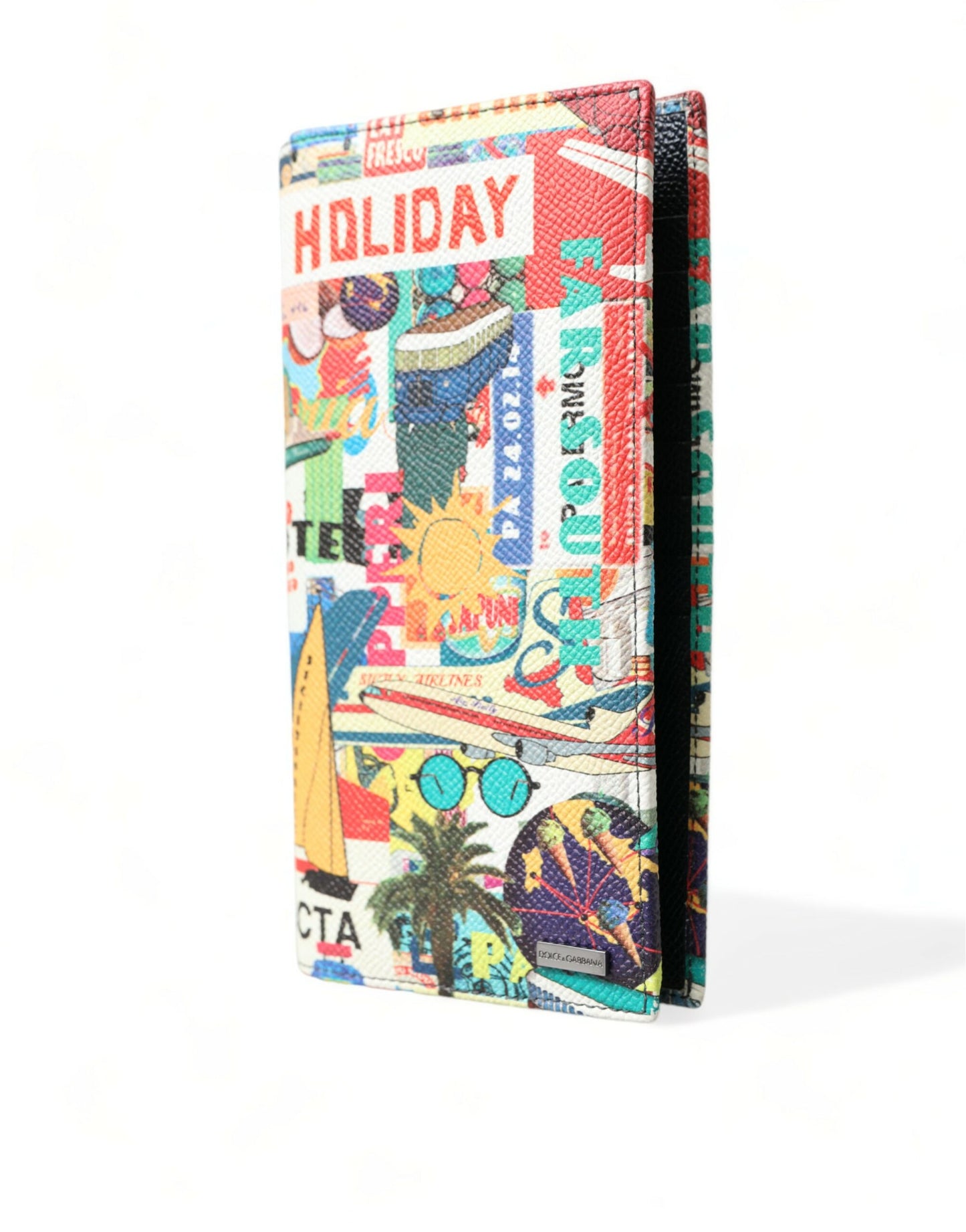 Multicolor Holiday Print Leather Long Bifold Card Holder Wallet