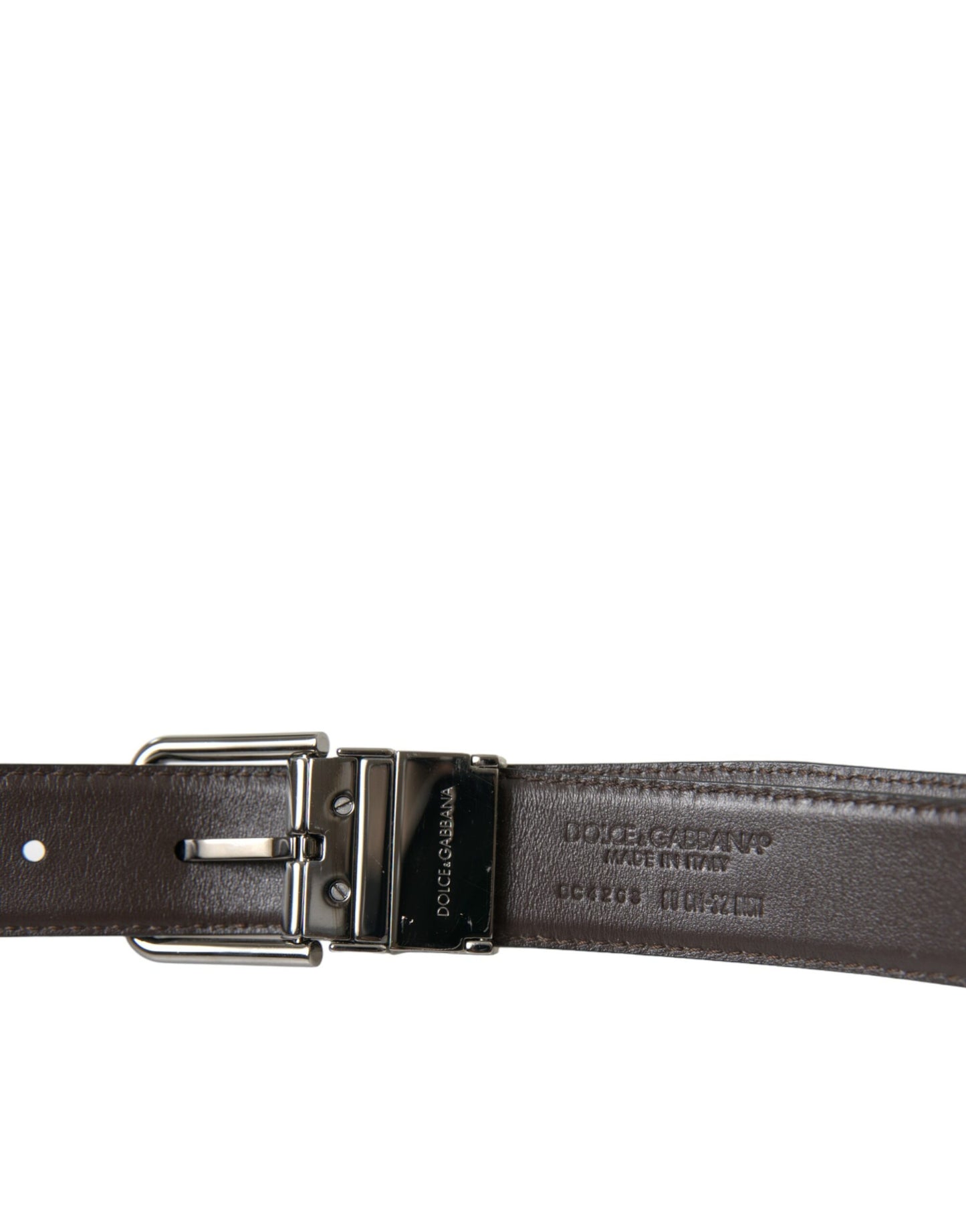 Black Leather Metal Buckle Men Belt