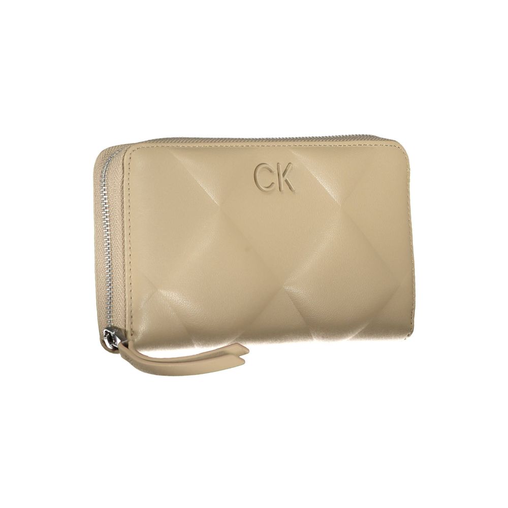 Beige Polyester Wallet