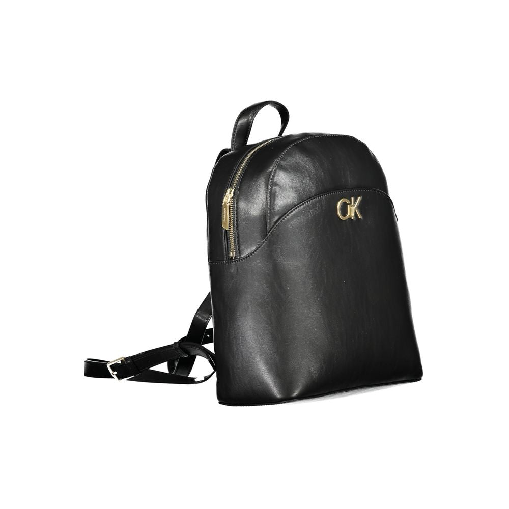 Black Polyester Backpack