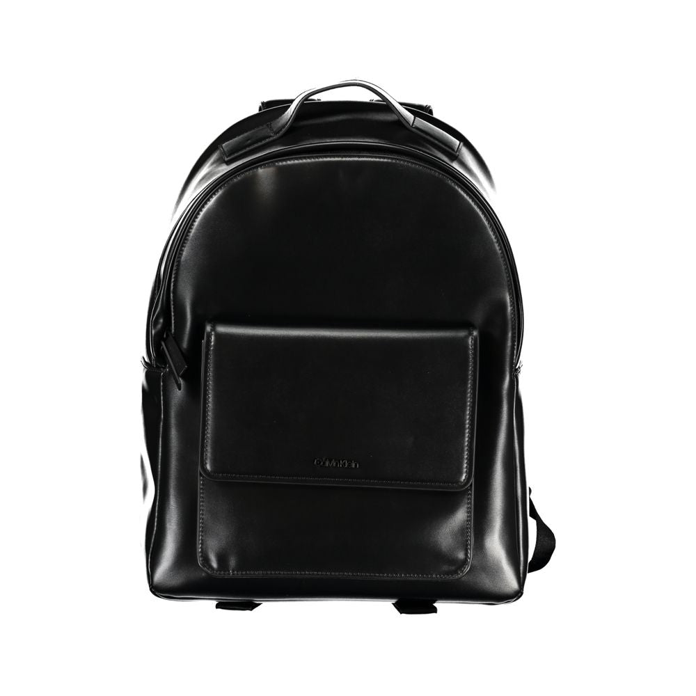 Black Polyester Backpack