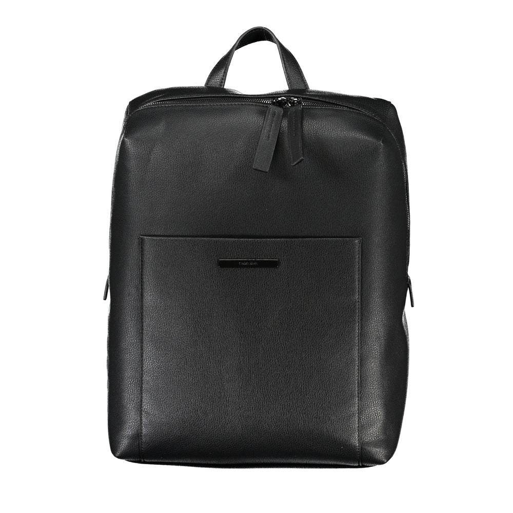 Black Polyester Backpack