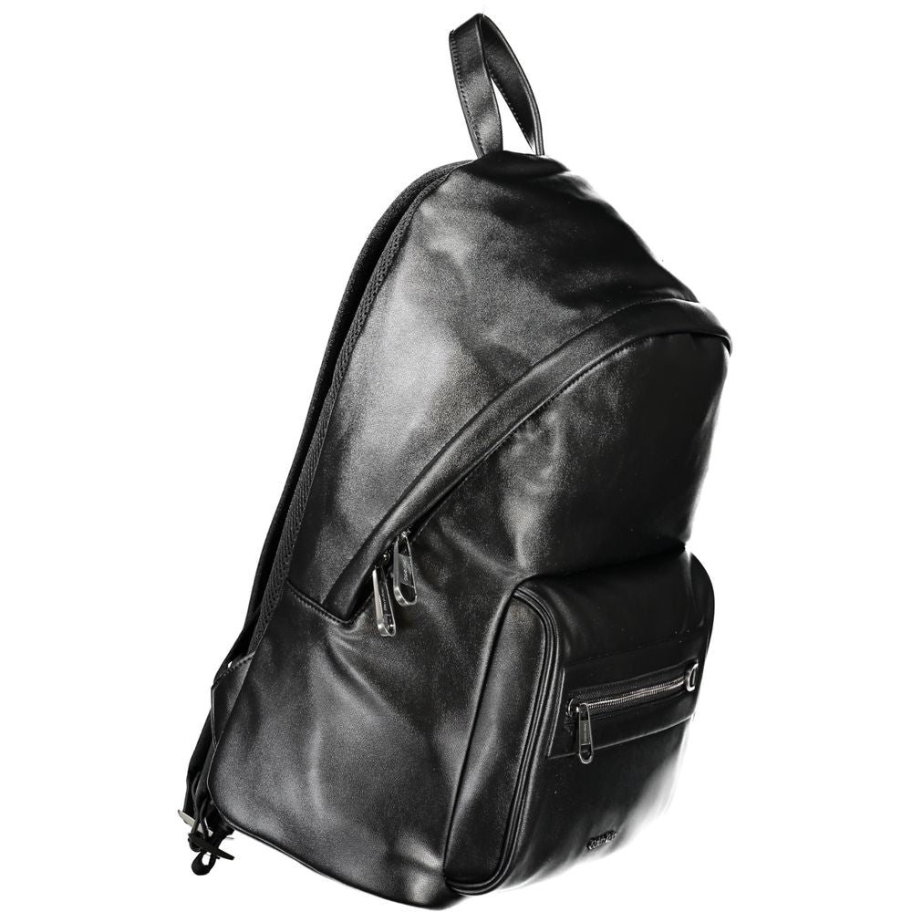 Black Polyester Backpack