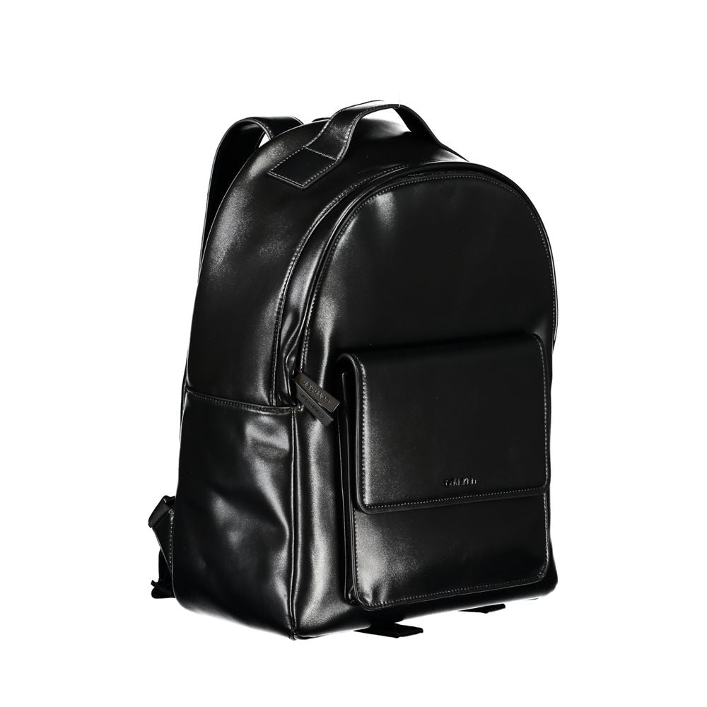 Black Polyester Backpack