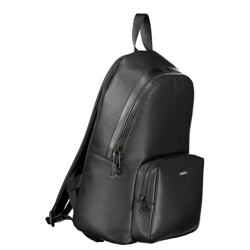 Black Polyester Backpack