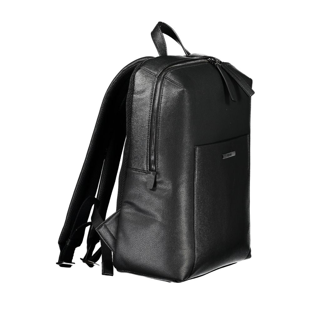 Black Polyester Backpack