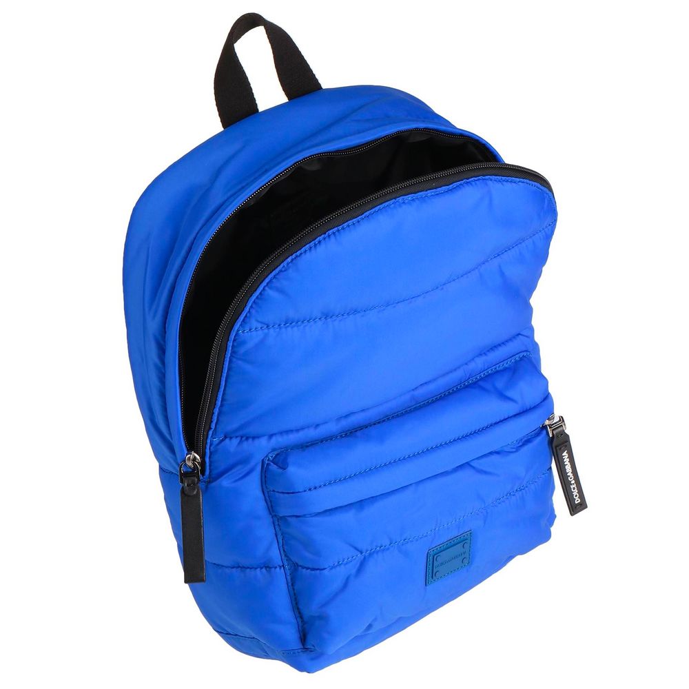 Blue Nylon Backpack