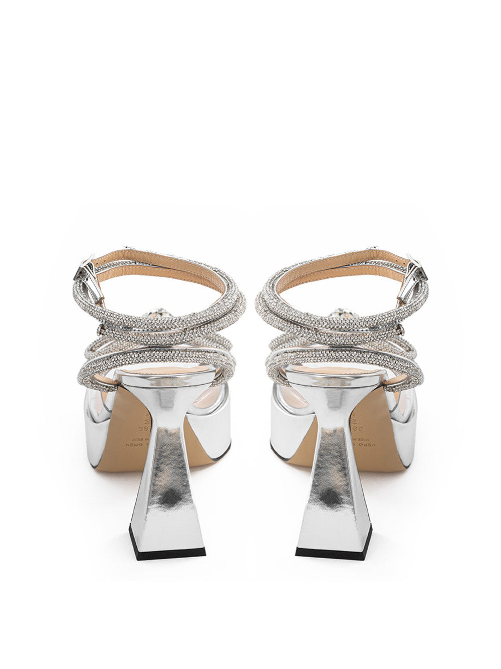 Double Bow PVC Platform Sandals