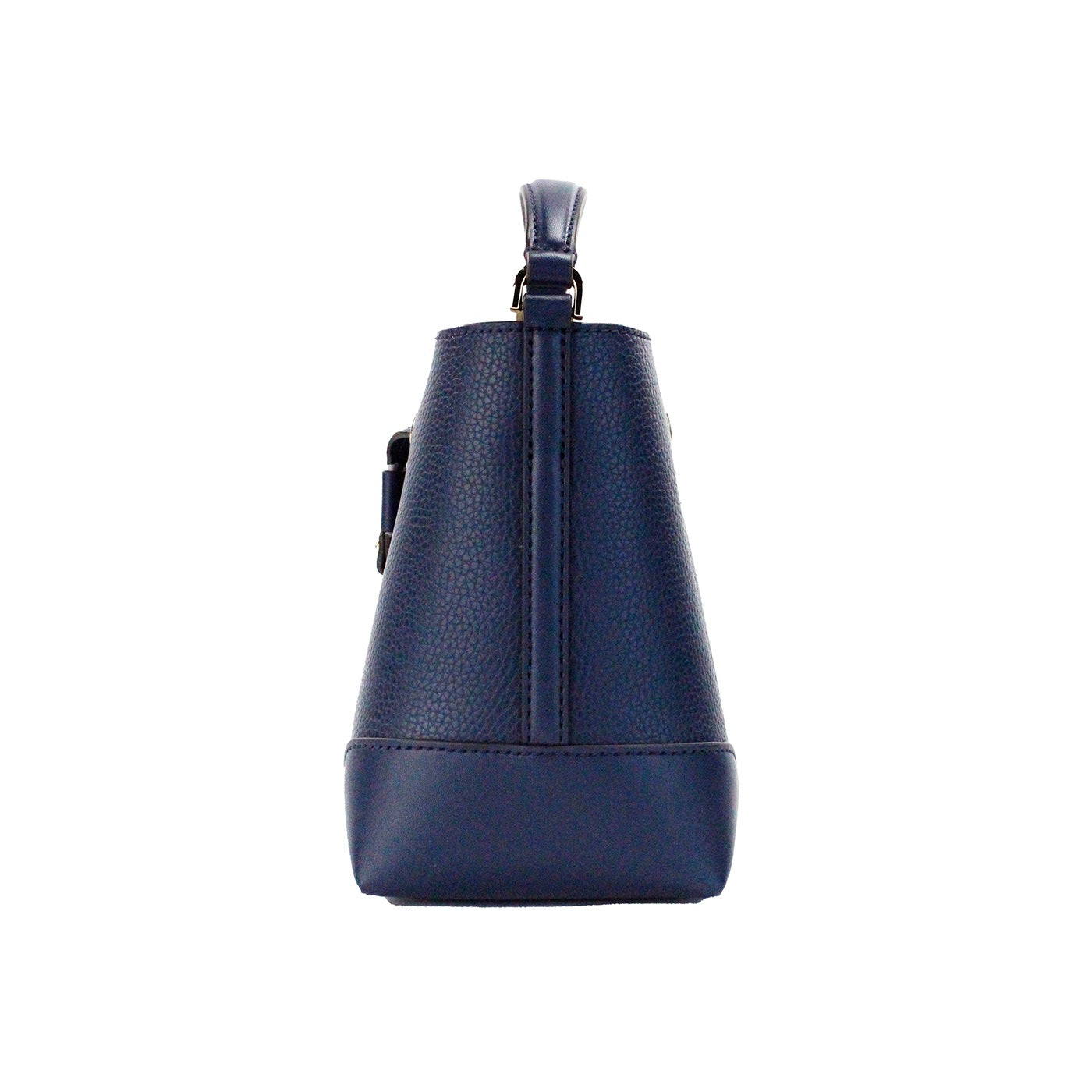 Mercer Small Navy Pebbled Leather Bucket Crossbody Bag Purse