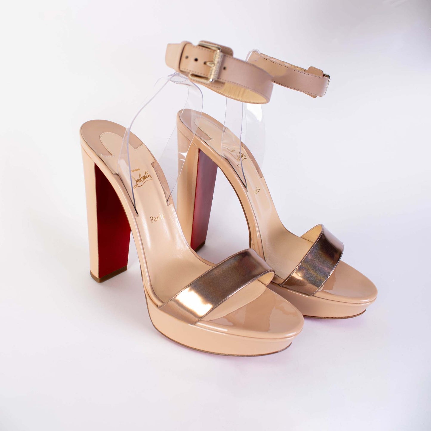 Christian Louboutin Leather 140 Cherry Sandal