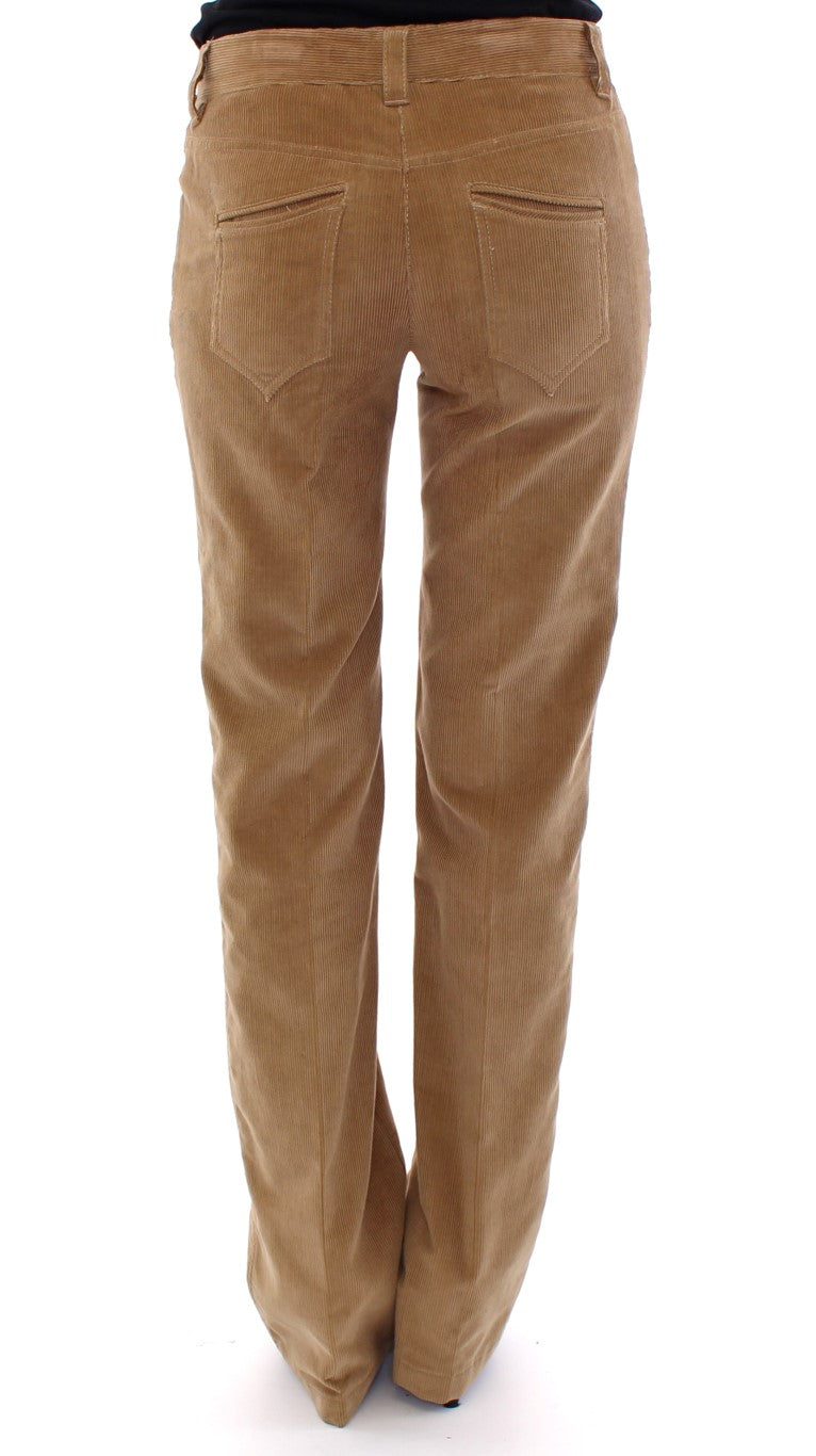 Elegant Cotton Brown Trousers for Women