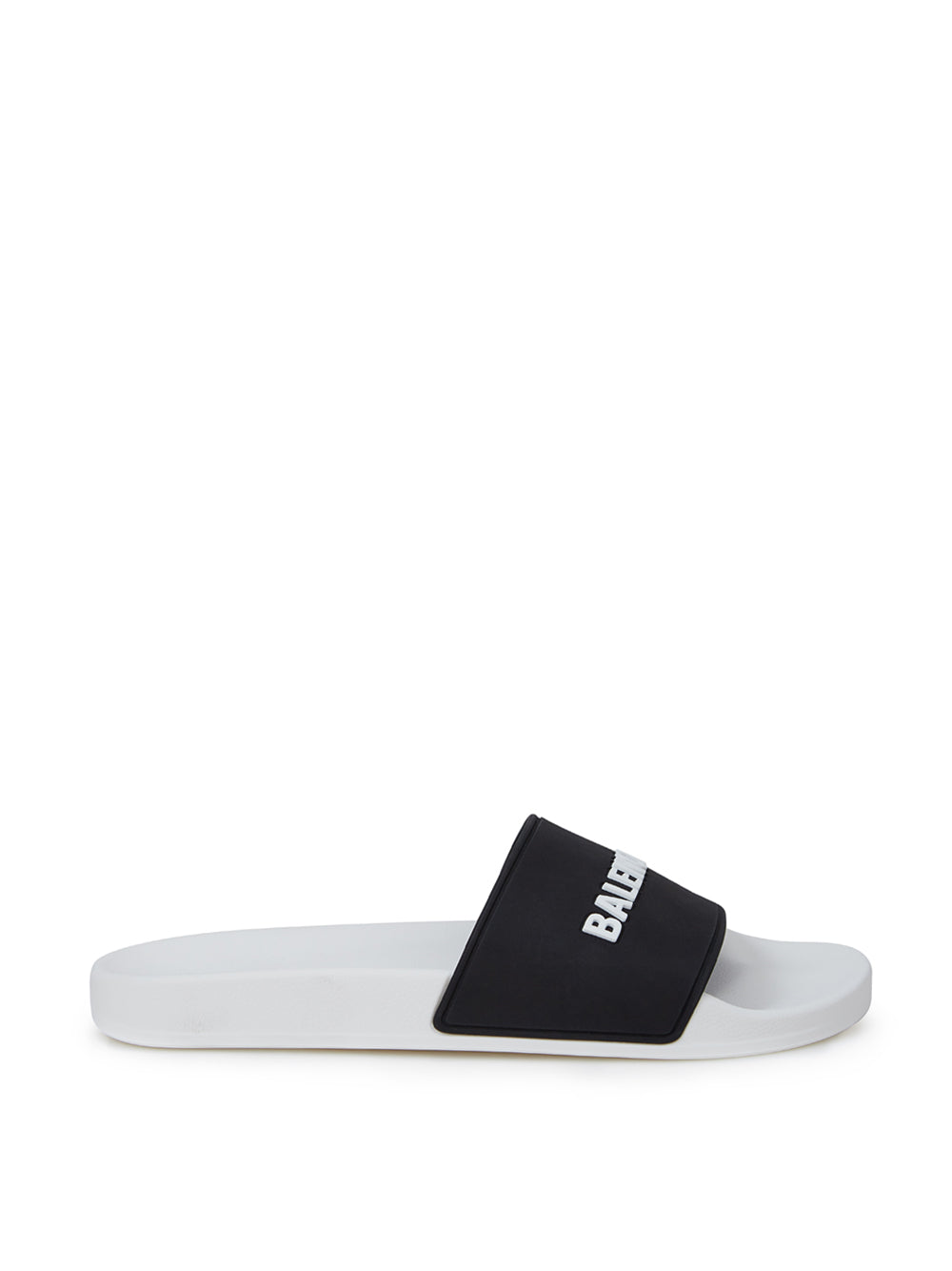 White/Black Pool Slide with Logo