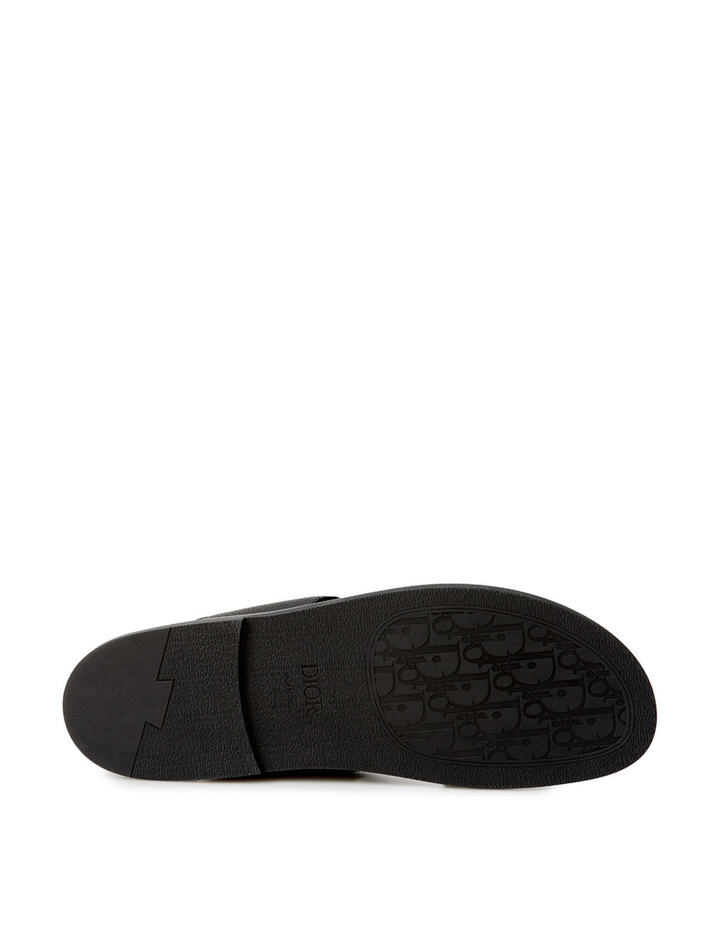 Black Leather 'Aqua' Slipper