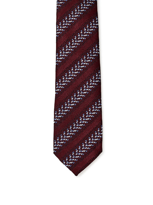 Bordeaux Printed Silk Tie