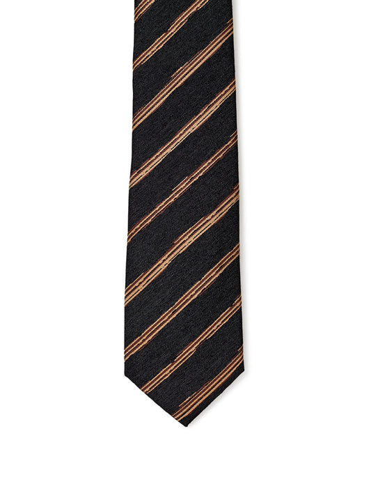 Black Regimental Silk Tie