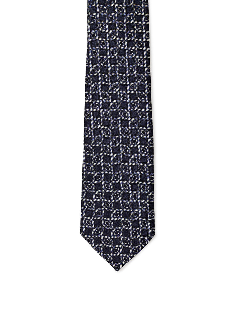 Dark Grey Silk Tie with Micro Print