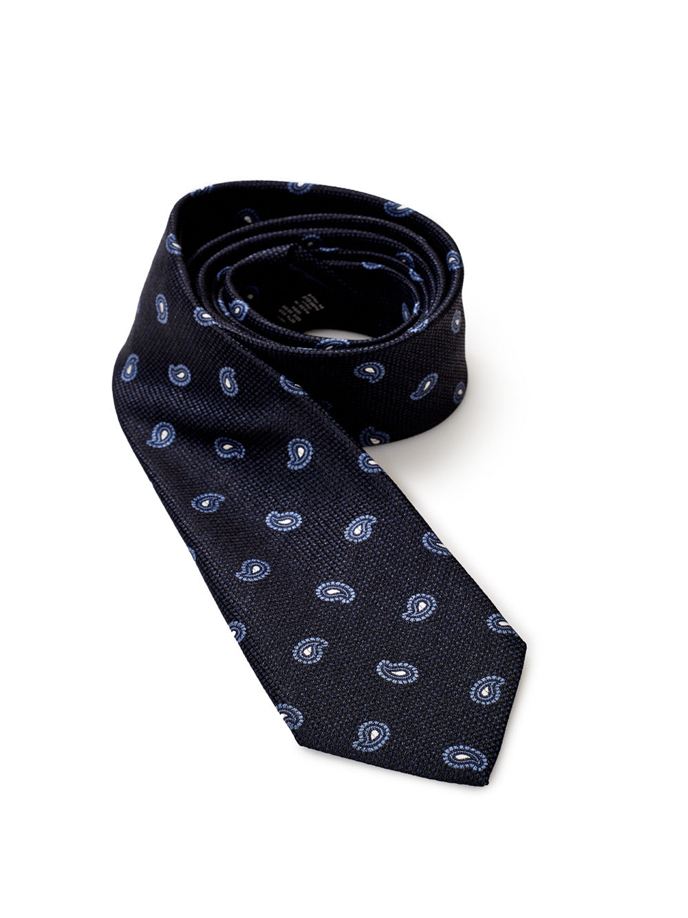 Blu Silk Tie with Print