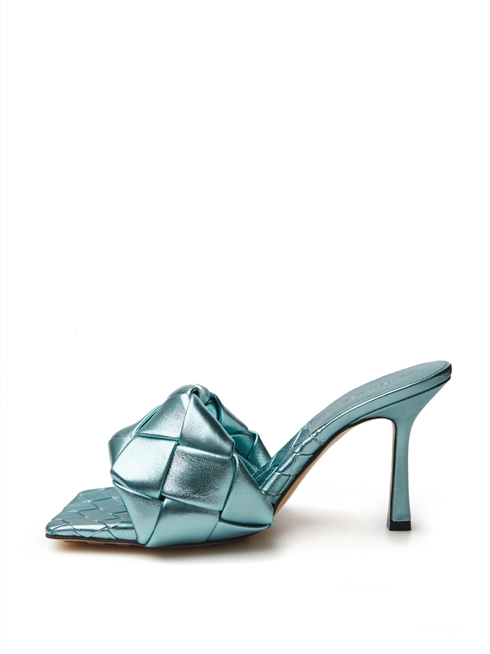 Light Blue Metal Mule 'Lido' Sandal