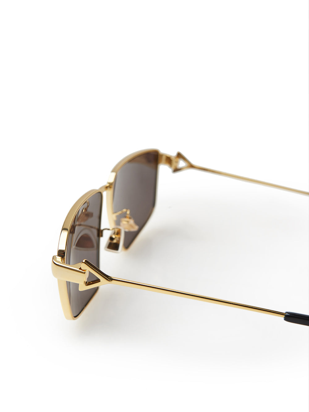 Squared Gold Metal Sunglasses