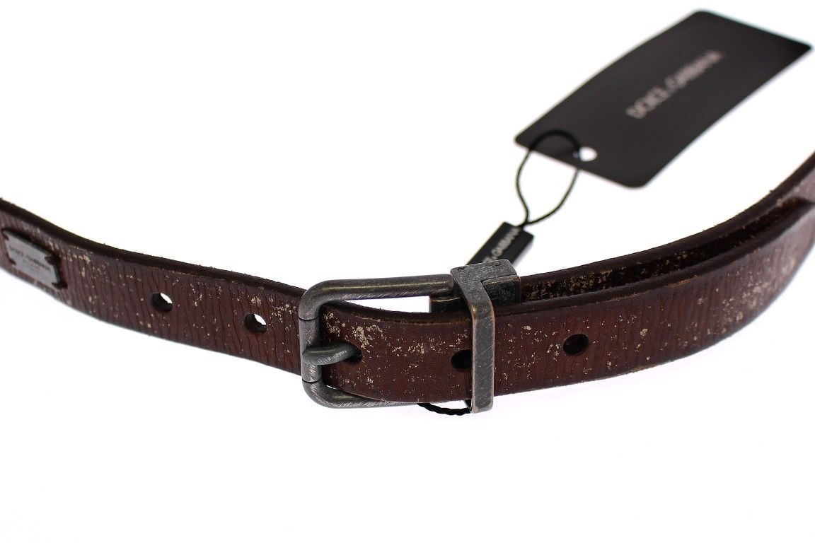 Elegant Italian Leather Belt in Rich Brown