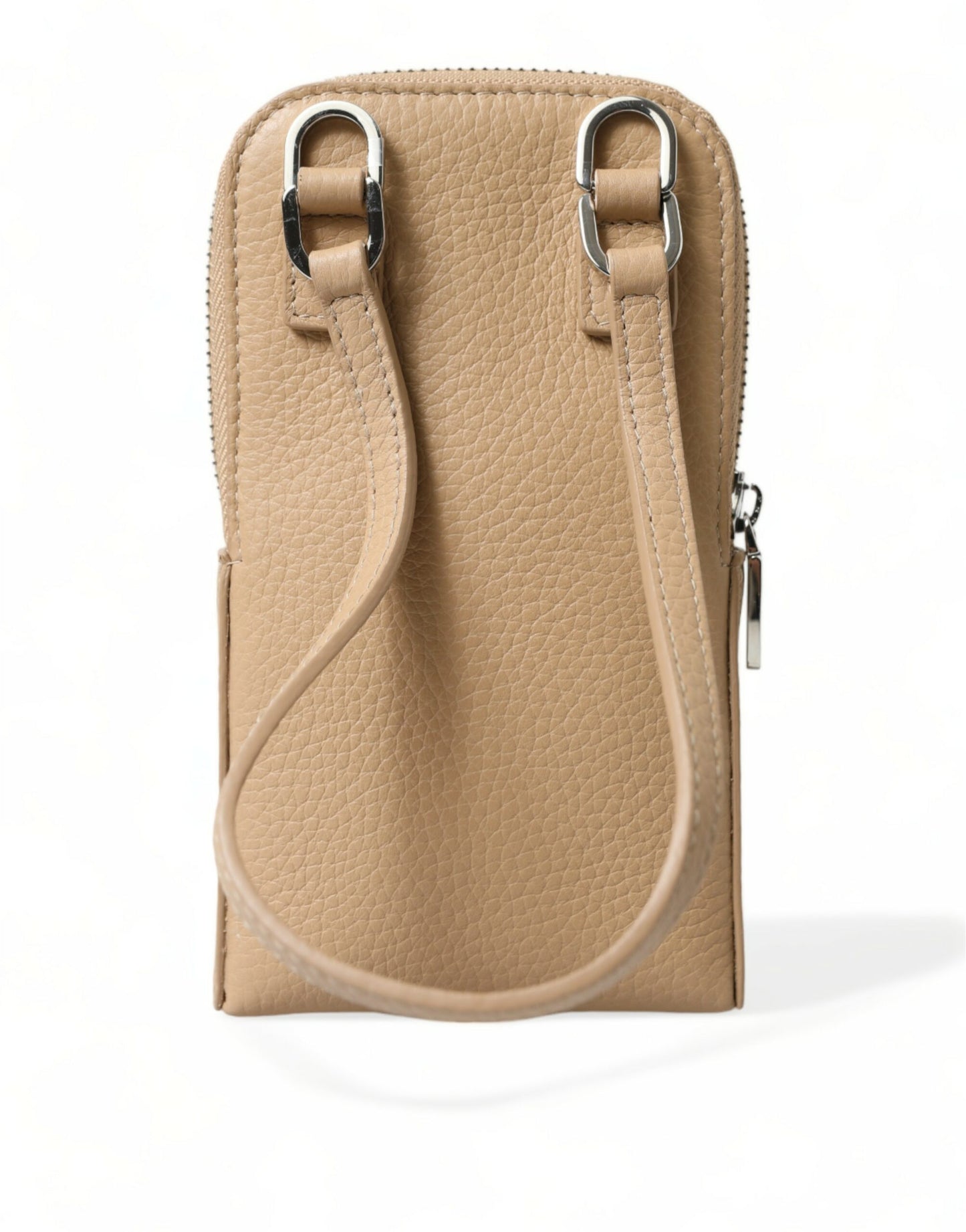 Beige Leather Purse Crossbody Sling Phone Bag