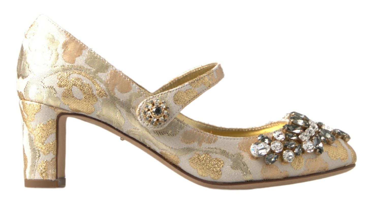 Golden Elegance Crystal-Embellished Sandals