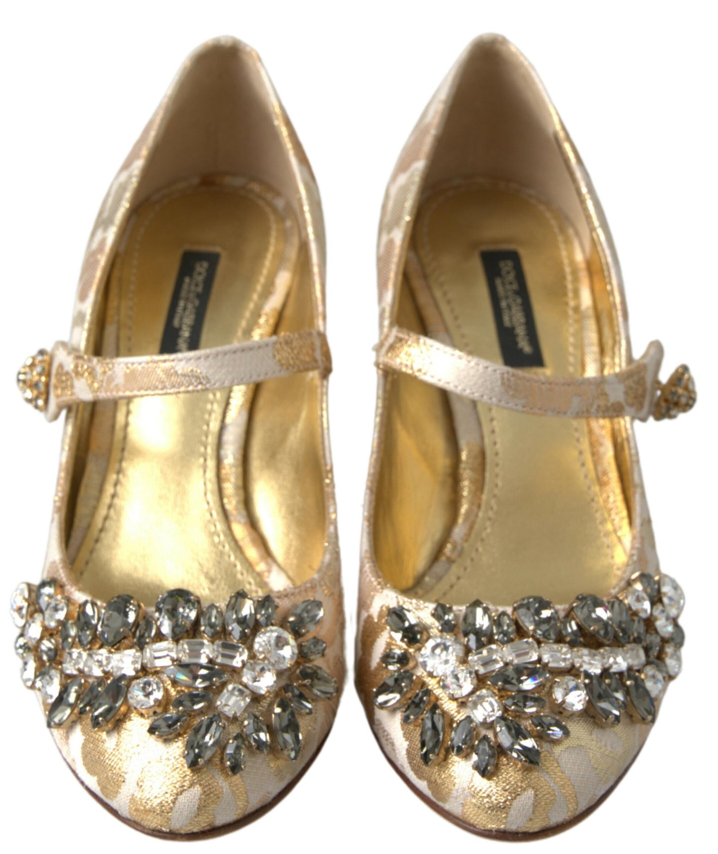 Golden Elegance Crystal-Embellished Sandals