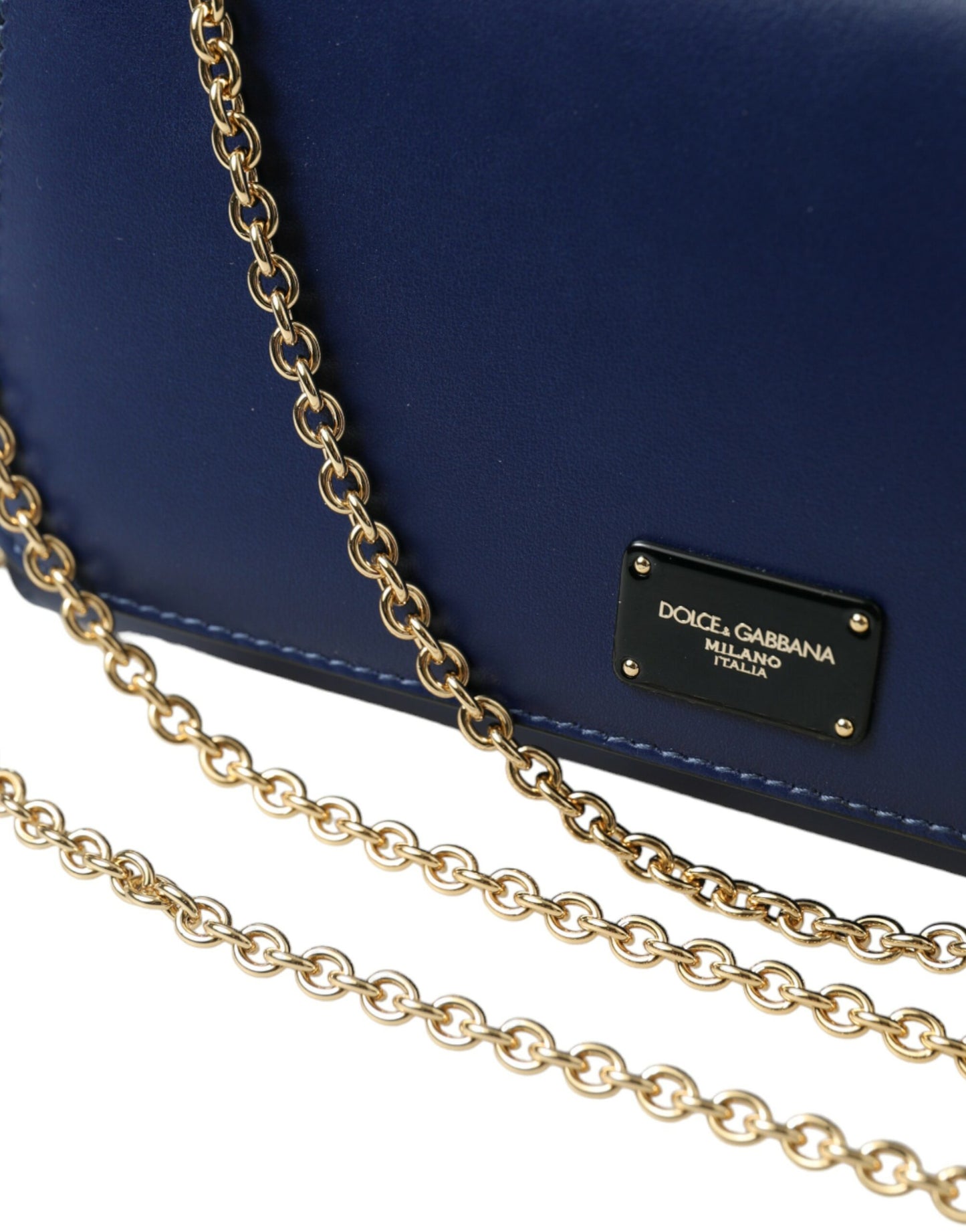 Dark Blue Leather Crossbody Phone Shoulder Bag