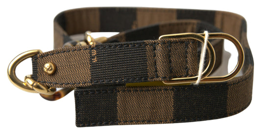 Elegant Canvas Stripe Motif Belt