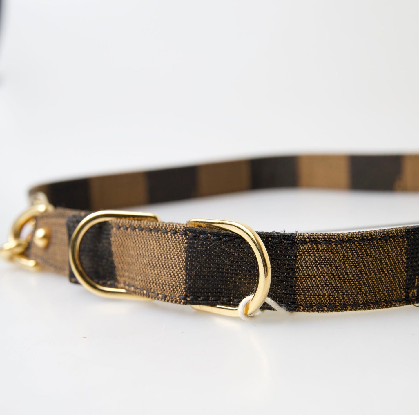 Elegant Canvas Stripe Motif Belt