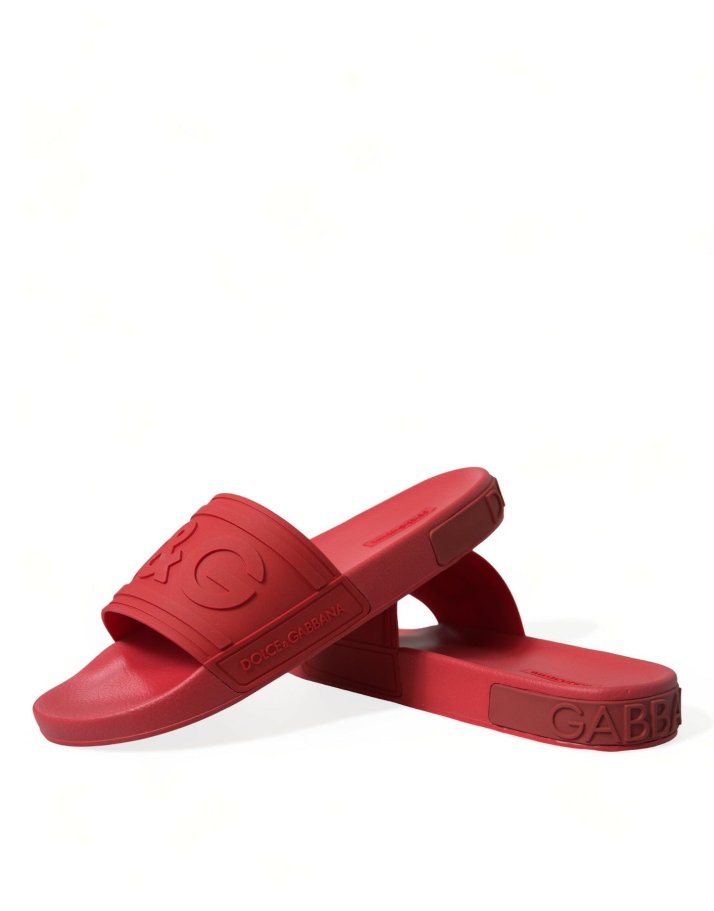 Red Rubber Sandals Slippers Beachwear Shoes