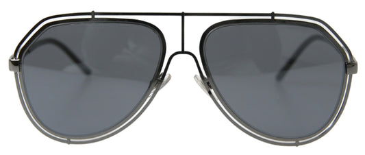 Sleek Grey Metal Sunglasses for Men