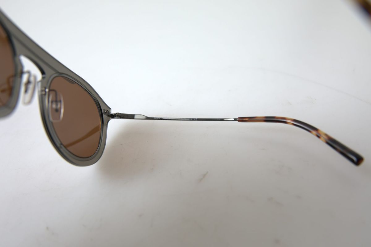 Chic Brown Metal Phantos Sunglasses