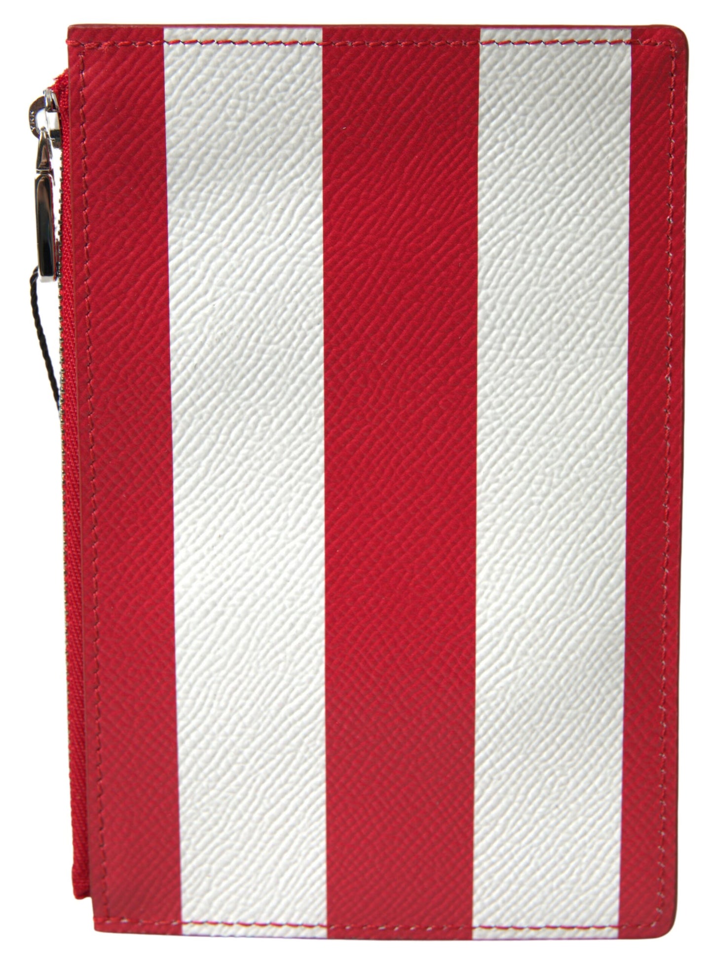 Elegant Striped Leather Card Holder