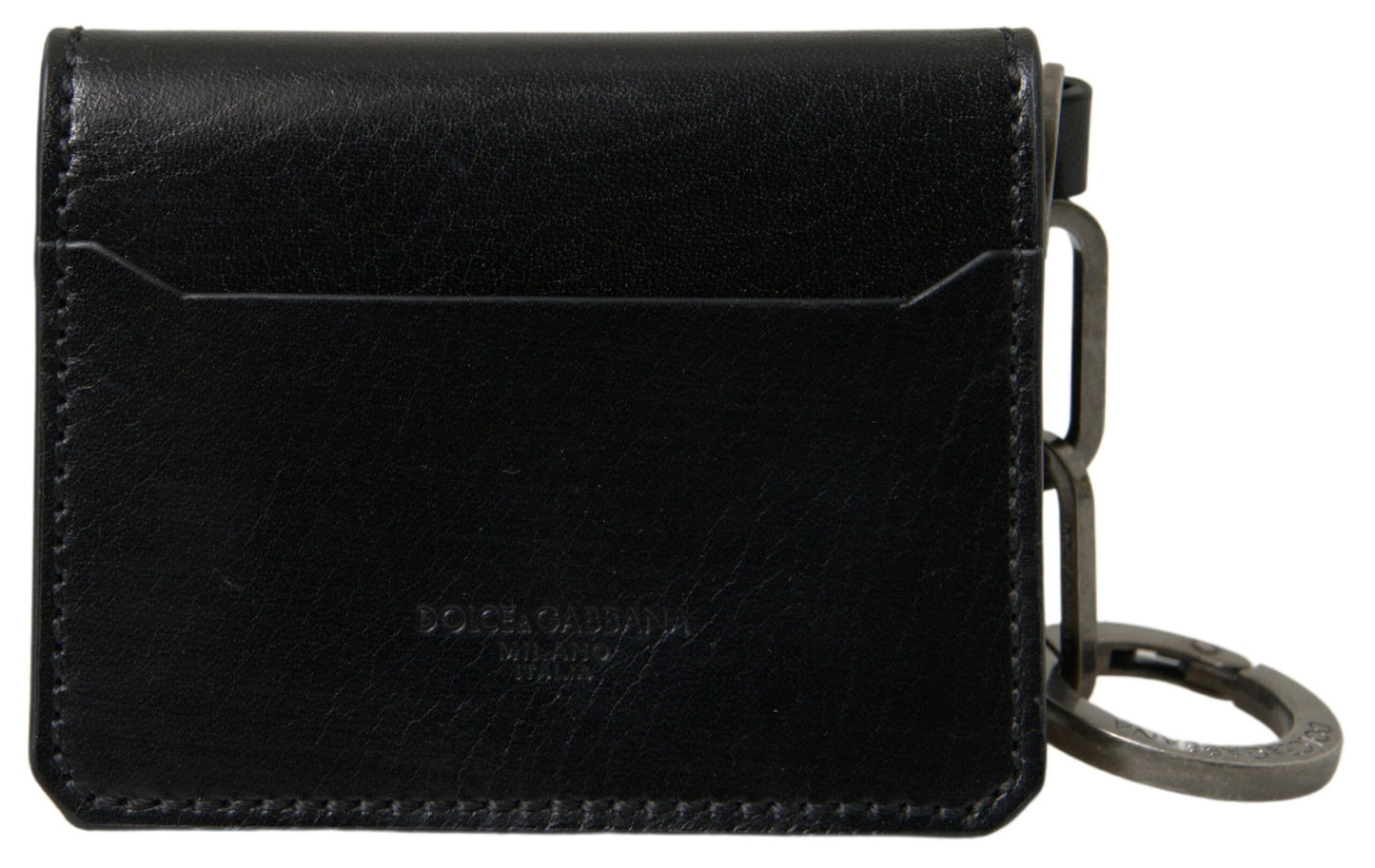 Elegant Black Leather Card Holder