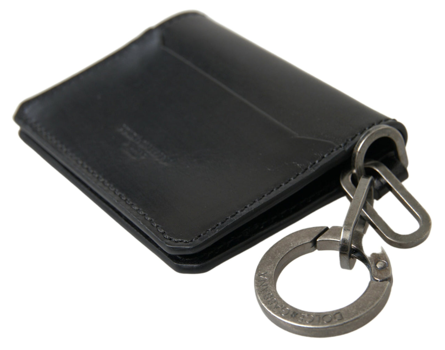 Elegant Black Leather Card Holder