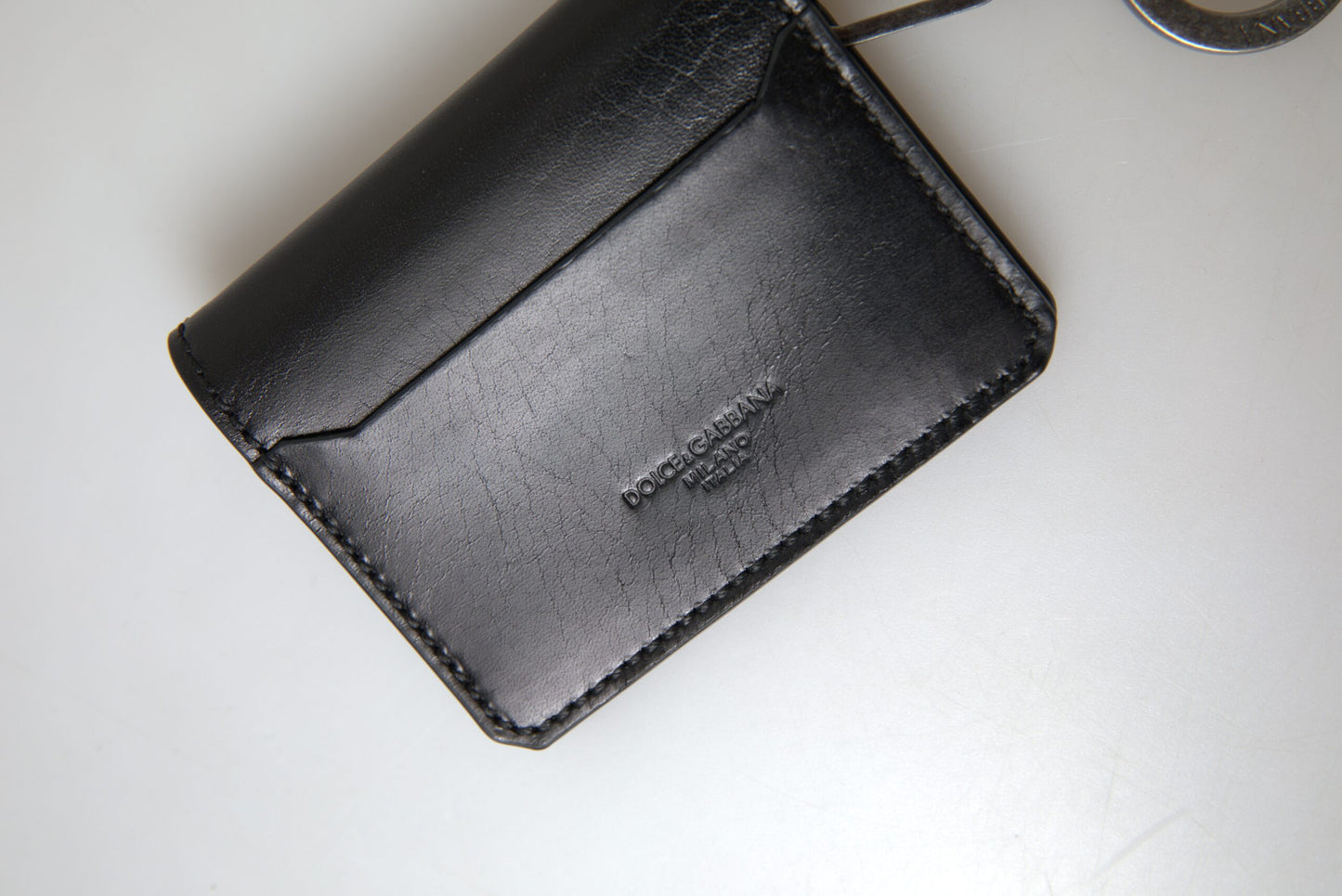 Elegant Black Leather Card Holder