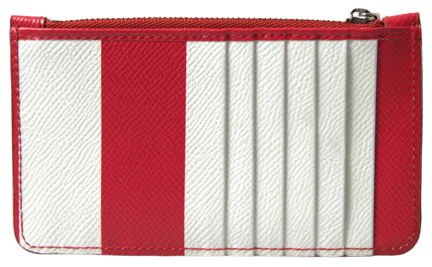 Elegant Striped Leather Card Holder