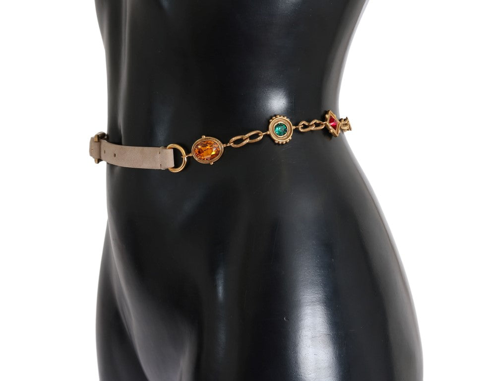 Elegant Multicolor Crystal Embellished Belt