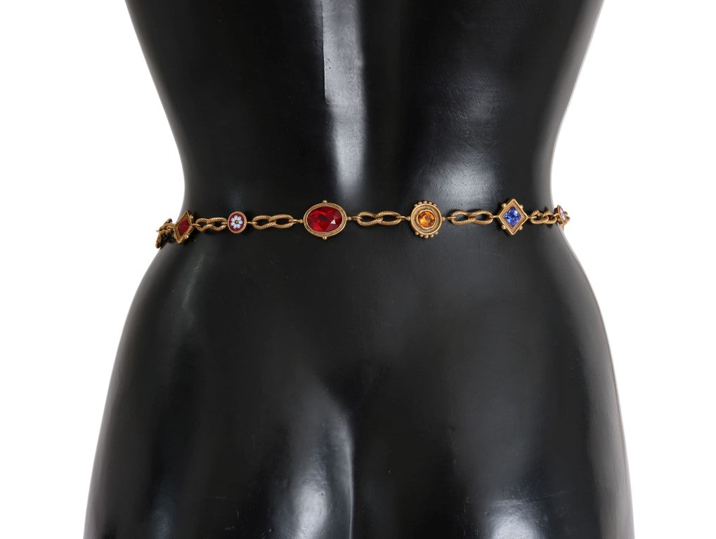 Elegant Multicolor Crystal Embellished Belt