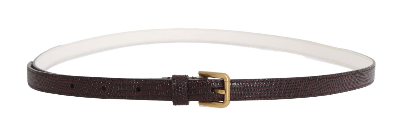 Elegant Bordeaux Leather Waist Belt