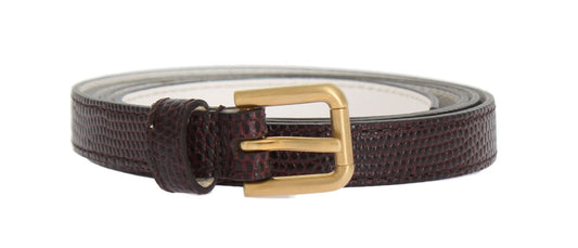 Elegant Bordeaux Leather Waist Belt