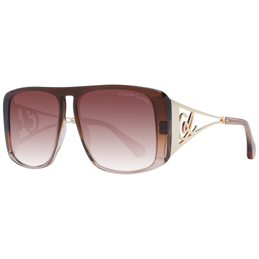 Elegant Brown Gradient Rectangle Sunglasses