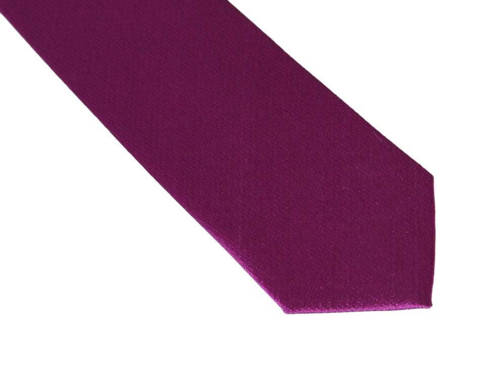 Elegant Purple Silk Necktie