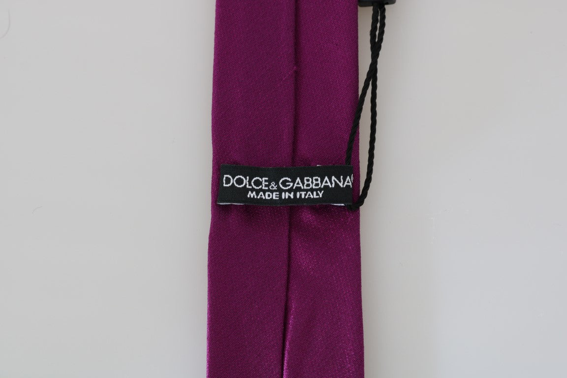 Elegant Purple Silk Necktie