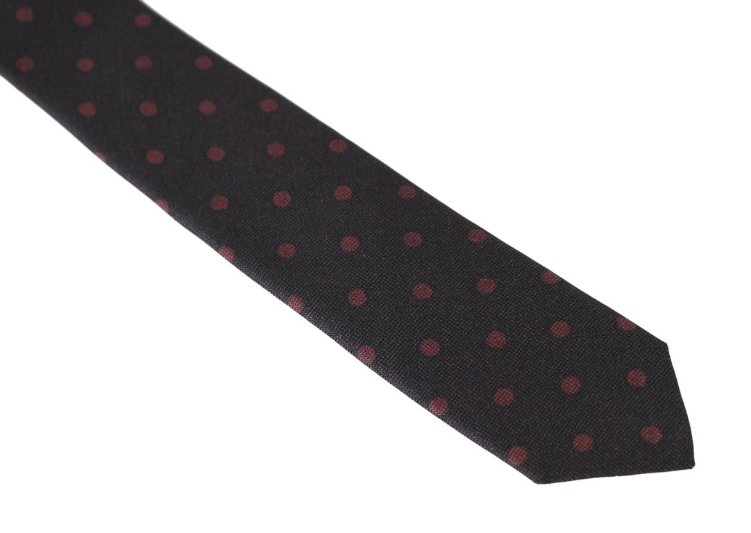 Elegant Polka Dot Silk Neck Tie