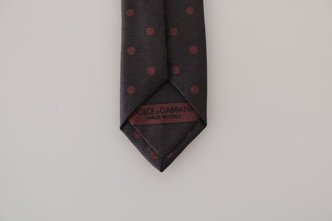 Elegant Polka Dot Silk Neck Tie